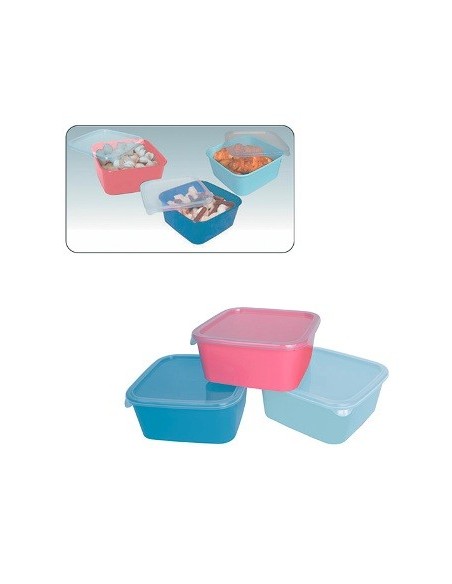 Hermetico Cuad X 3 1.900ml 18.6x18.6x8 Po42/3 Sao01