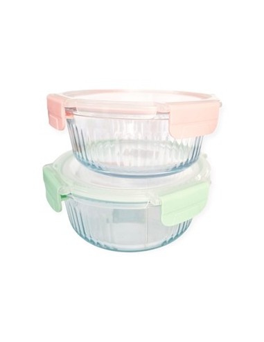 Hermetico Redondo 950ml Vidrio Tapa C/traba Ca5516-ca5583 Pk01