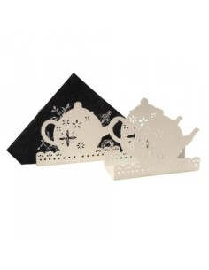 Servilletero Metal Tetera Bco.neg. 4176034 4176035 Dsa01