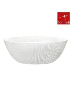 Ensaladera 23cm Vidrio Templado Labrado Rayas Bormioli Rocco Coconut 422314 Cr02