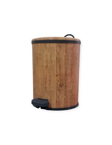 Recipiente Residuos 5lt Simil Madera C/pedal 302121 Pcu01