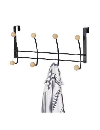 Perchero Puerta 4 Ganchos Negro 57916310 Cr02