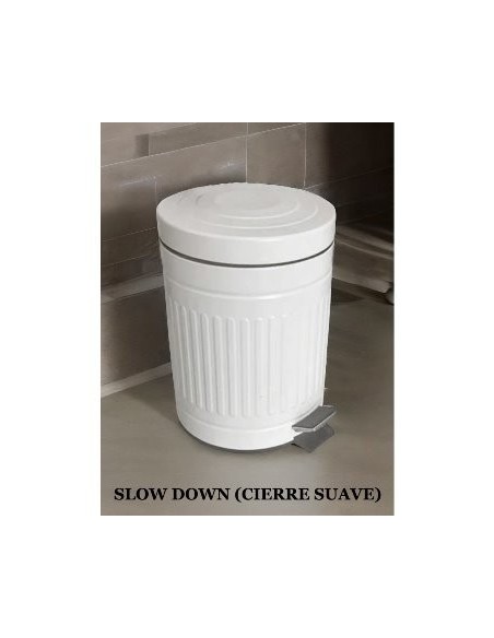 Recipiente Residuos 3lt Acero Blanco C/pedal 500016 Bar02