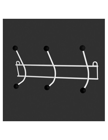 Perchero X6 Expoxi Negro P/pared 8706 Luv01 (b12)