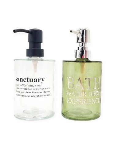 Dispenser Jabon.liq. 8x17cm Vidrio Verde/transp Dp2 Dp3 Gal01