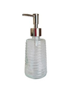 Dispenser Jabon Liq 19x8cm Vidrio Labrado Rayas 25602633 Tal01