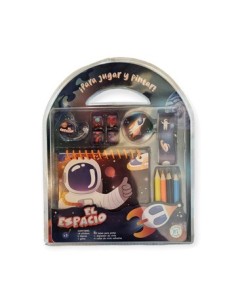 Libro Jugar Y Pintar C/accesorios El Espacio/unicornio 01 Och01