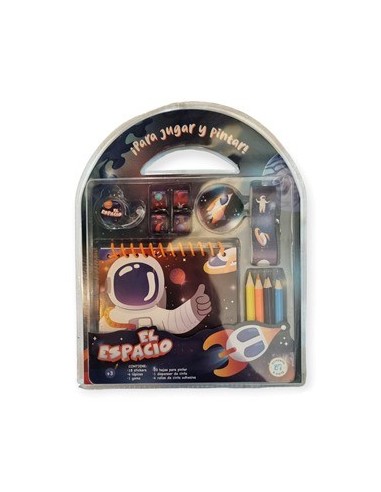 Libro Jugar Y Pintar C/accesorios El Espacio/unicornio 01 Och01