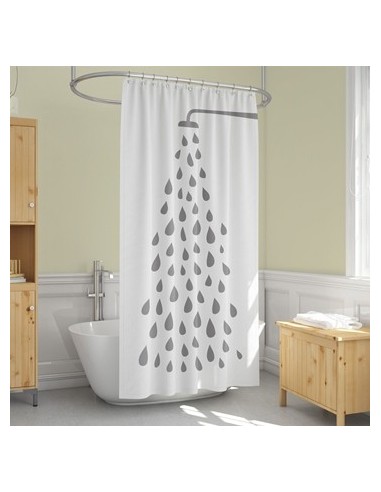 Cortina Bano Algodon Estampada 1 80mts 6400-99 Vh01