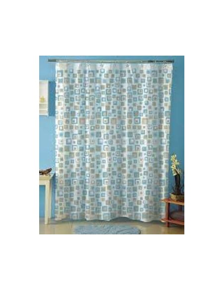Cortina Bano Pvc C/ganchos Estampada 317 Alf01