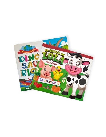 Libro 21x23cm Actividades Dino/unicornio/granja Pedrito
