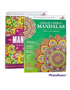 Libro Grande Mandalas 23x31 Mod. Surt. P/colorear Pedrito