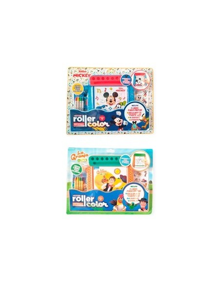 Libro P/pintar C/rollo De Papel + 4 Crayones + Stickers Avengers/la Granja/mickey 5979/5980/6098 Ev01