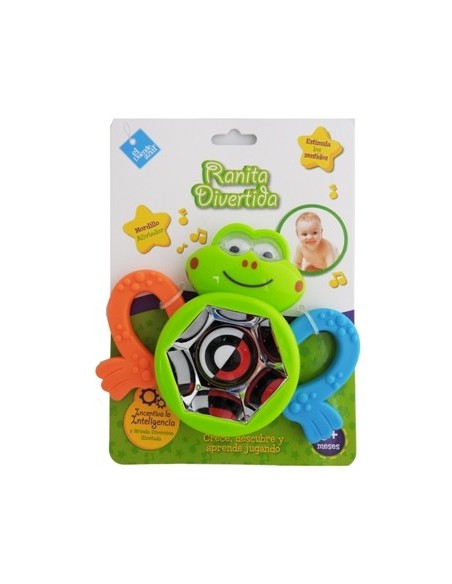 Sonajero Bichito Divertido C/ Mordillo Y Espejo 6633 6634 Fibro