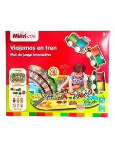 Alfombra 87x58cm Didactica 21pzas Viajemos En Tren 92150 Bm01