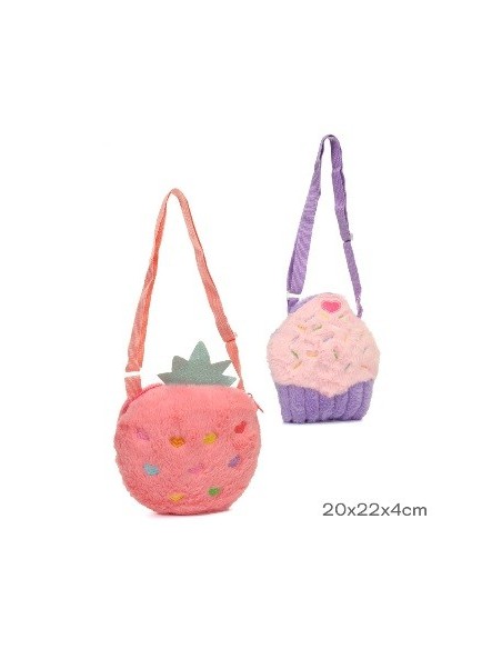 Morral 16x16cm Peluche Frutas/cupcake 52569 Tar02