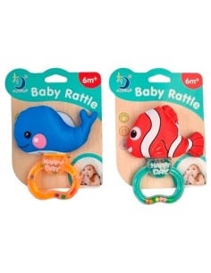 Sonajero Tela C/mordillo Ballena/pez A011-2138 A011-2140 66540 66724 And01