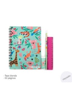 Set Cuaderno 15x21 + Lapiz + Goma + Regla Fatasia 15119/15120 Tar02