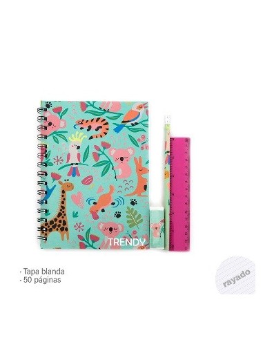 Set Cuaderno 15x21 + Lapiz + Goma + Regla Fatasia 15119/15120 Tar02