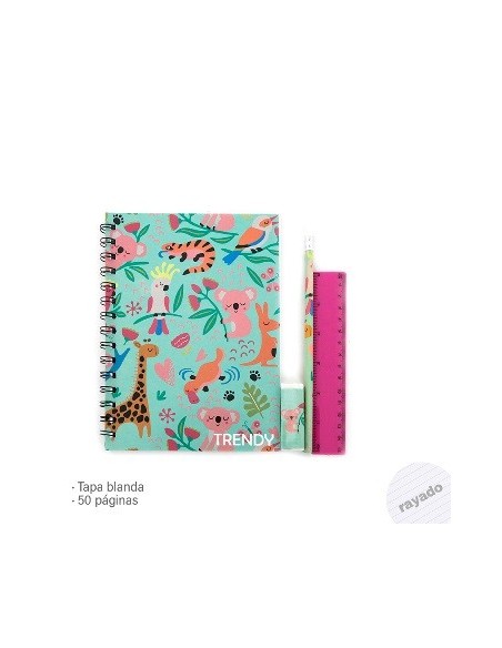 Set Cuaderno 15x21 + Lapiz + Goma + Regla Fatasia 15119/15120 Tar02