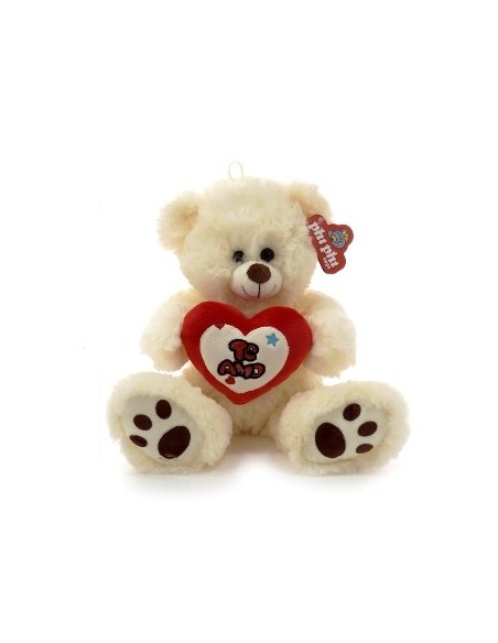 Osos 24cm Sentado C/corazon Patas Con Marca 4118 Phi Phi (e)