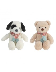 Perro/oso 32cm Parado C/bufanda 820662 Wd02