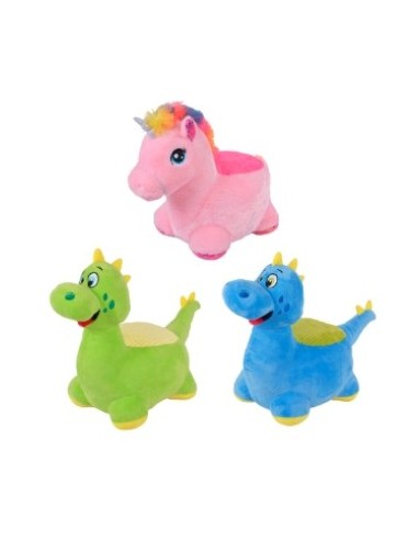 Puff 44cm Animales Peluche Unicornio-dinosaurio-chanchito 13110 Wd02