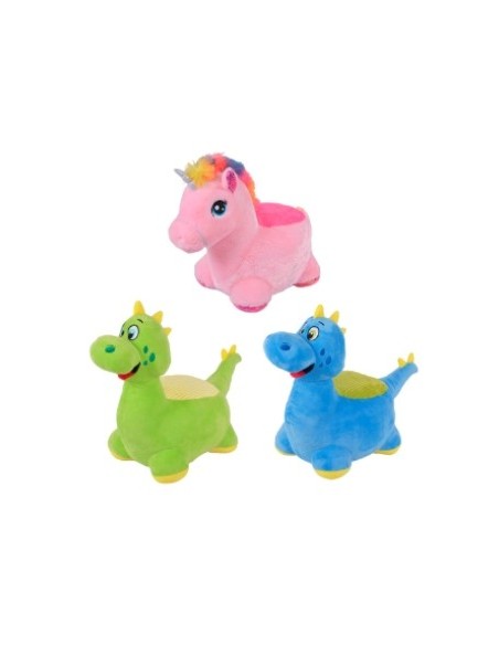 Puff 44cm Animales Peluche Unicornio-dinosaurio-chanchito 13110 Wd02