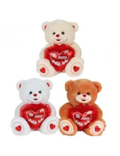 Oso 40cm C/corazon Te Amo 2 Corazones Huella 45246m Wd02 (e)