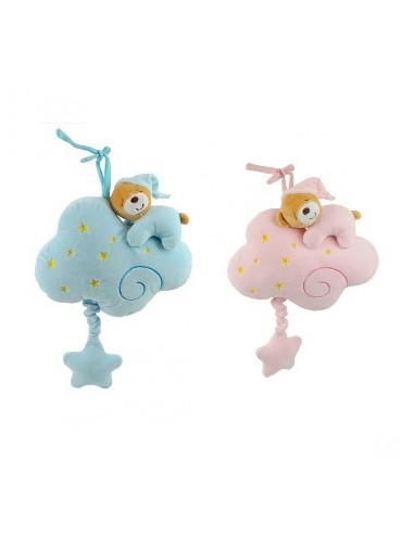 Cunero 20cm Nube C/oso Dormilon Rosa//celeste 52813 Wd02