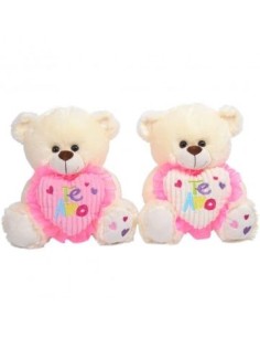 Oso 25cm Sentado C/corazon Bordado C/frase 43151 Wd02 (e)