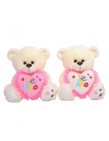 Oso 25cm Sentado C/corazon Bordado C/frase 43151 Wd02 (e)