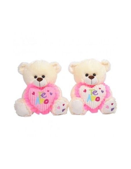 Oso 25cm Sentado C/corazon Bordado C/frase 43151 Wd02 (e)