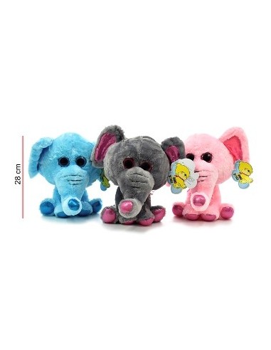 Peluche 28 Cm. Elefante Colores C7801 Win03