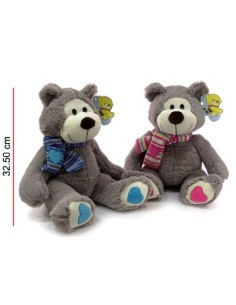 Oso 33cm Sentado C/bufanda 2 Colores C7595 Win03
