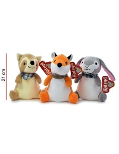 Animales 21cm C/bandana Zorro/conejo/zuricata 1673 Phi Phi