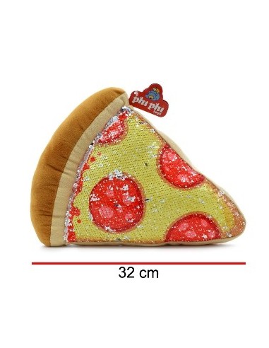 Almohada 30cm Porcion De Pizza C/lentejuelas 7971 Phi Phi
