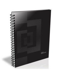 Cuaderno Univ 84hj T/poli Ray Negro/bordo Executive 705609  Boix01 (b40/2)