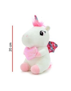 Unicornio 24cm Sentado C/corazon Rosa 8048 Phi Phi (e)