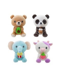 Peluche 19cm C/alimento Elefante Oso Oso Panda Vaca 850665.7.5 Wd02