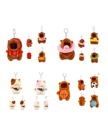 Llavero Peluche Capybara/gato 30480-30484-30489-30491 Tar02