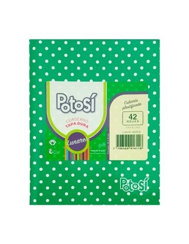 Cuaderno 42hj T/d Ray Lunar Verde Potosi 416118 Tec02 (b90)