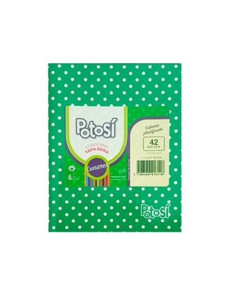 Cuaderno 42hj T/d Ray Lunar Verde Potosi 416118 Tec02 (b90)