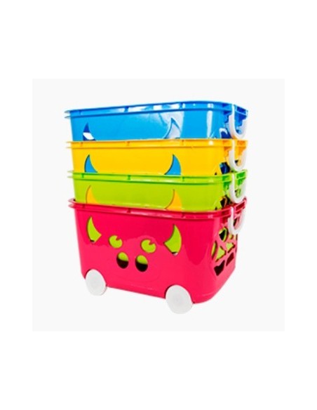 Organizador 30lt Plast. Con Ruedas Y Manijas 700020 Kmg