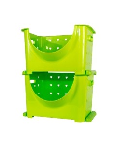 Canasto Apilable Grande 36x29x23cm Plast. Calado 702020 Kmg (b18)