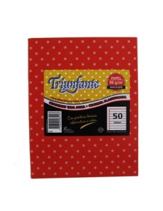 Cuaderno  50hj T/d Ray Lunares Rojo 465123 Triunfante Tec02 (b5)
