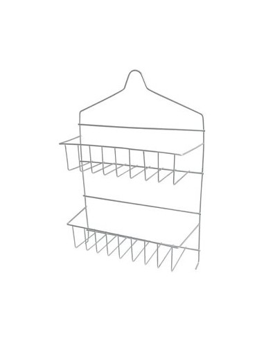 Organizador De Ducha Doble Cromado 7011 Luv01