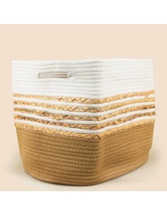 Cesta Algodon 39x26x29cm C/asa Ee50758 Sf01