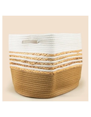 Cesta Algodon 39x26x29cm C/asa Ee50758 Sf01