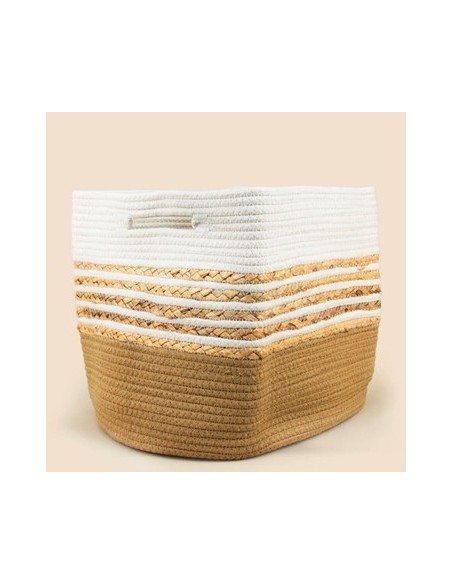 Cesta Algodon 39x26x29cm C/asa Ee50758 Sf01